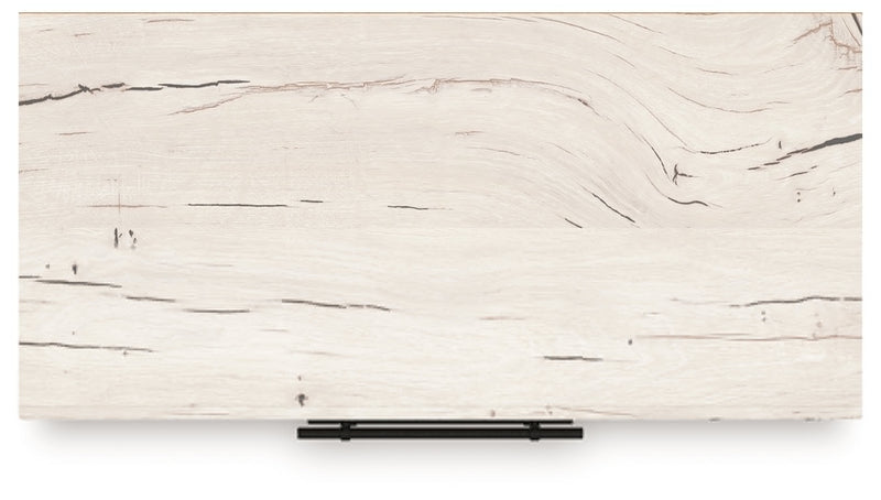 Lawroy Full Panel Storage Bed with Mirrored Dresser, Chest and 2 Nightstands in Light Natural from Ashley - Lara Furniture