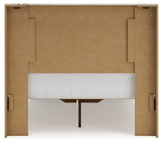 Lawroy Full Panel Storage Bed with Mirrored Dresser, Chest and 2 Nightstands in Light Natural from Ashley - Lara Furniture