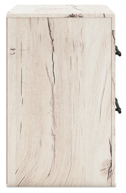 Lawroy King Panel Headboard with Mirrored Dresser, Chest and Nightstand in Light Natural from Ashley - Lara Furniture
