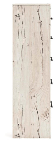 Lawroy King Panel Storage Bed, Dresser, Mirror, Chest and Nightstand in Light Natural - PKG020208