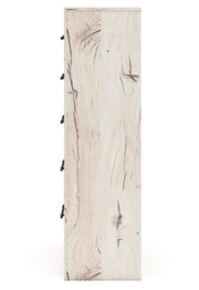 Lawroy King Panel Storage Bed, Dresser, Mirror, Chest and Nightstand in Light Natural - PKG020208