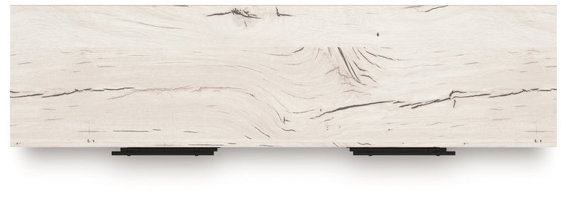 Lawroy King Panel Storage Bed with Dresser and 2 Nightstands in Light Natural from Ashley - Lara Furniture