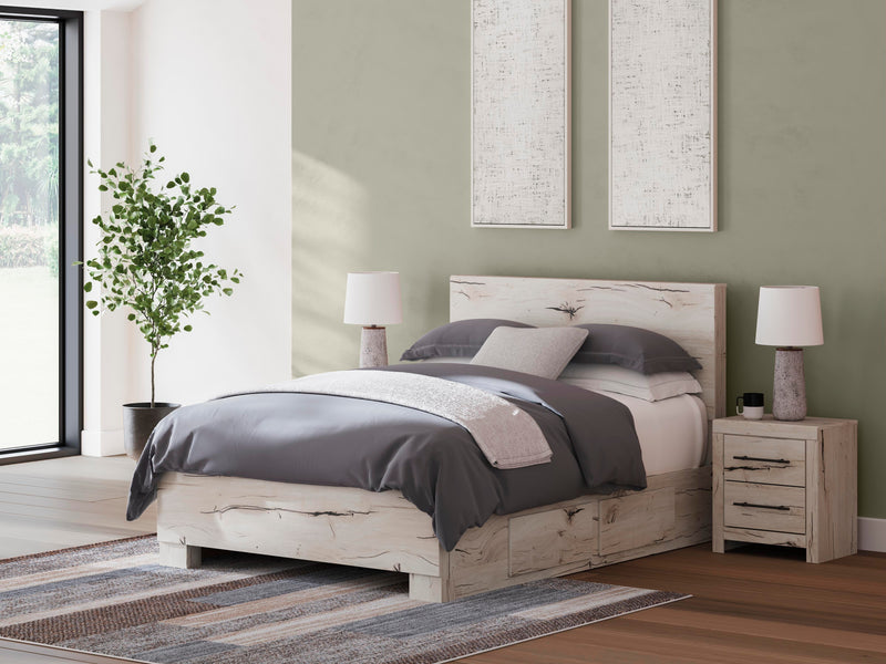 Lawroy Light Natural Full Panel Bed with Storage - B2310B42