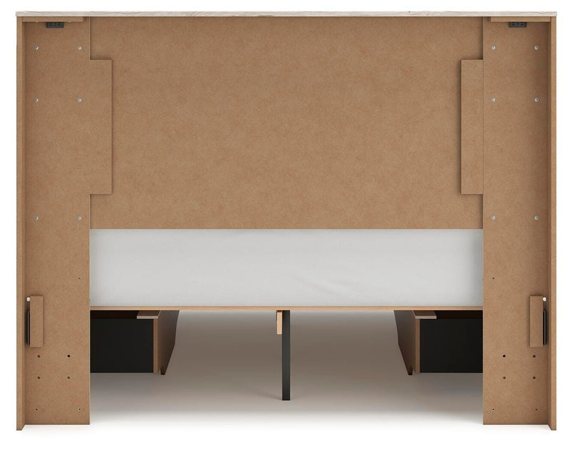 Lawroy Light Natural Full Panel Bed with Storage - B2310B42