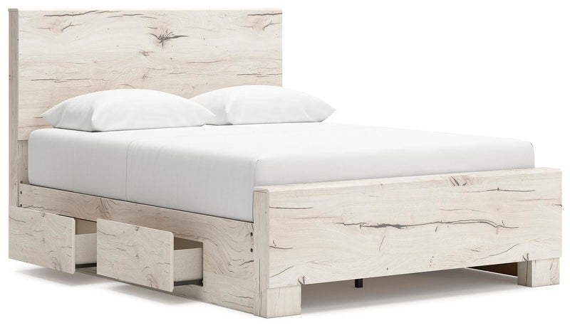 Lawroy Light Natural Full Panel Bed with Storage - B2310B43