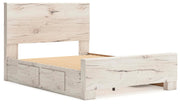 Lawroy Light Natural Full Panel Bed with Storage - B2310B43