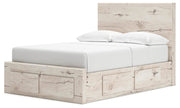 Lawroy Light Natural Full Storage Bed and Nightstand - B2310B51
