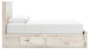 Lawroy Light Natural Queen Panel Storage Bed - B2310B9