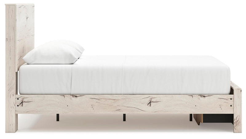 Lawroy Light Natural Queen Storage Bed, 2 Dressers, Mirror and 2 Nightstands - B2310B49