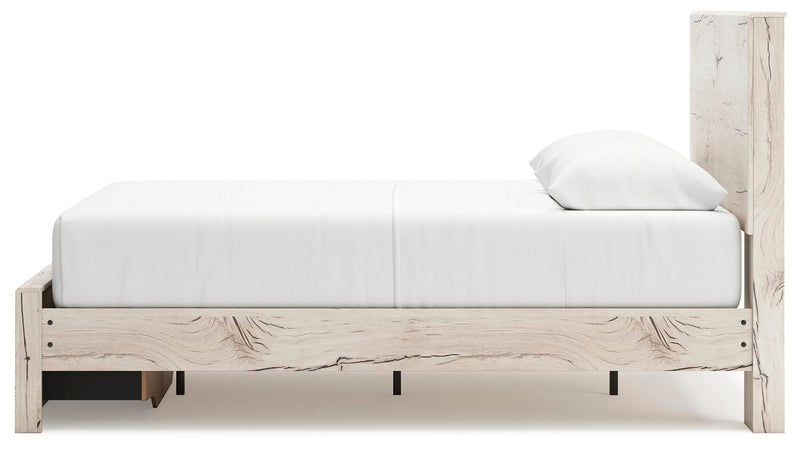 Lawroy Light Natural Queen Storage Bed, 2 Dressers, Mirror and 2 Nightstands - B2310B49
