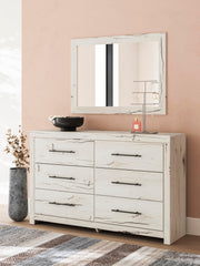 Lawroy Light Natural Queen Storage Bed, 2 Dressers, Mirror and 2 Nightstands - B2310B49