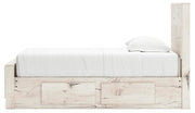Lawroy Light Natural Twin Panel Bed with Storage and Nightstand - B2310B53
