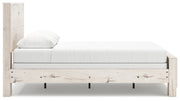 Lawroy Queen Panel Bed with 2 Nightstands in Light Natural from Ashley - Lara Furniture