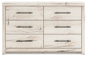 Lawroy Queen Panel Bed with Dresser and 2 Nightstands in Light Natural from Ashley - Lara Furniture