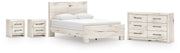 Lawroy Queen Panel Bed with Dresser and 2 Nightstands in Light Natural from Ashley - Lara Furniture