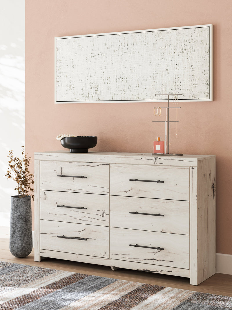 Lawroy Queen Panel Bed with Dresser and 2 Nightstands in Light Natural from Ashley - Lara Furniture