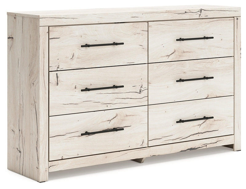 Lawroy Queen Panel Bed with Dresser and 2 Nightstands in Light Natural from Ashley - Lara Furniture