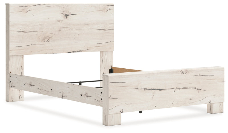 Lawroy Queen Panel Bed with Dresser in Light Natural from Ashley - Lara Furniture