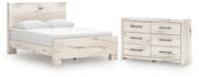 Lawroy Queen Panel Bed with Dresser in Light Natural from Ashley - Lara Furniture