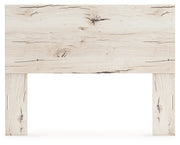 Lawroy Queen Panel Headboard with Mirrored Dresser and Chest in Light Natural from Ashley - Lara Furniture