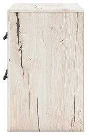Lawroy Queen Panel Storage Bed with 2 Nightstands in Light Natural from Ashley - Lara Furniture