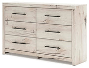 Lawroy Twin Panel Bed with Storage, Dresser and 2 Nightstands in Light Natural - PKG020246