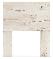Lawroy Twin Panel Headboard with Mirrored Dresser and 2 Nightstands in Light Natural from Ashley - Lara Furniture