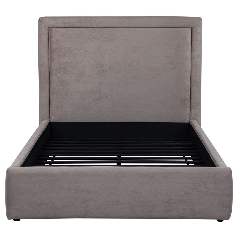 Lawson 54-inch Upholstered Full Panel Platform Bed Mushroom - 315835MF