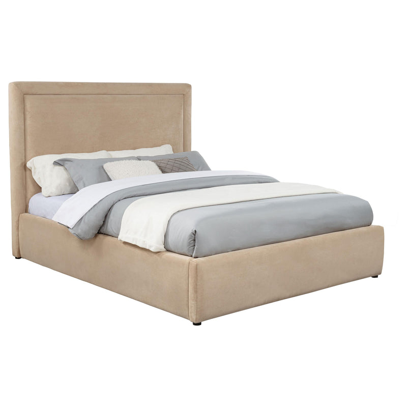 Lawson 54-inch Upholstered Queen Platform Bed Light Saddle - 315835LQ