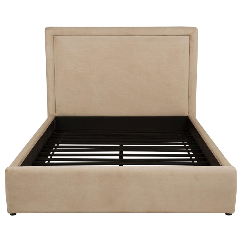 Lawson 54-inch Upholstered Queen Platform Bed Light Saddle - 315835LQ