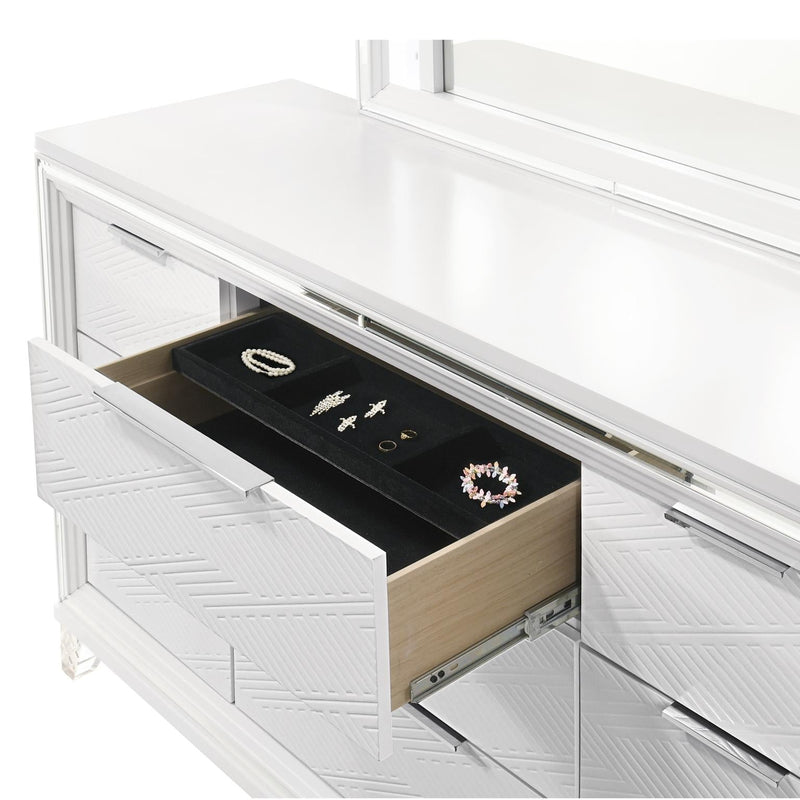 Lazare - 9 Drawers White Dresser - B201-D