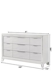 Lazare - 9 Drawers White Dresser - B201-D