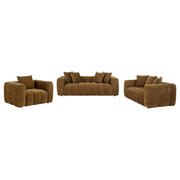 Lazaro Fabric Upholstered Wide Channel Accent Chair Bronze - 511083