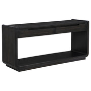 Leandro 2-drawer Entryway Sofa Console Table Burnished Black - 704639