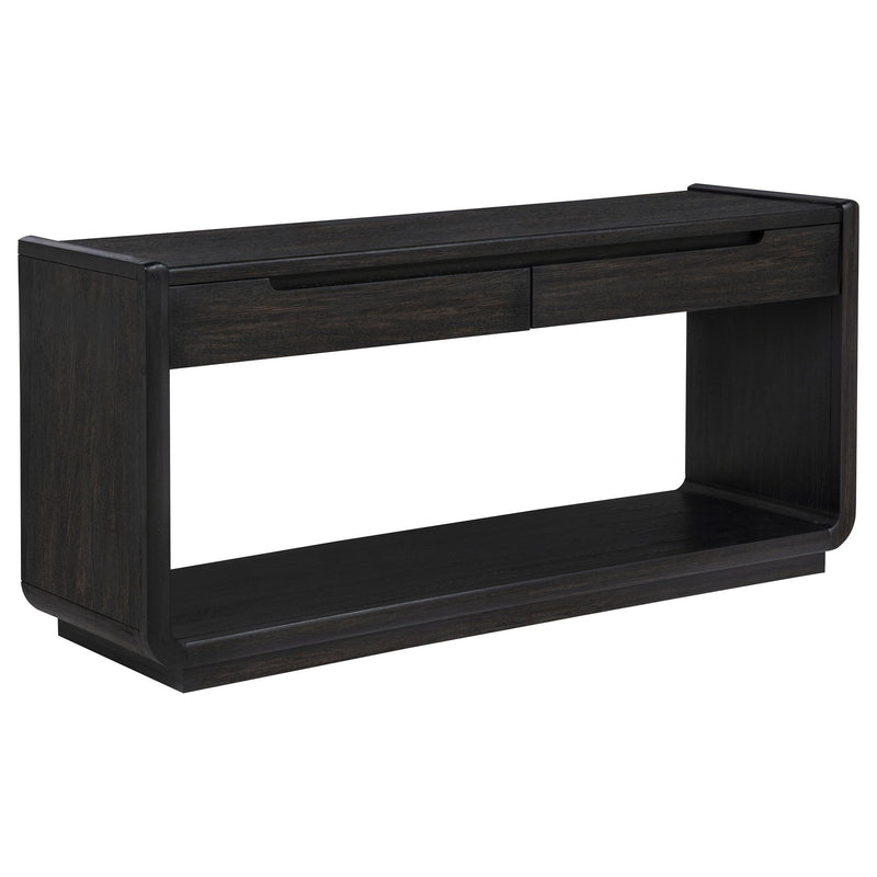 Leandro 2-drawer Entryway Sofa Console Table Burnished Black - 704639