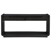 Leandro 2-drawer Entryway Sofa Console Table Burnished Black - 704639