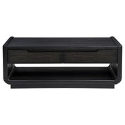 Leandro 3-piece Wood Coffee and End Table Set Burnished Black - 704638-S3
