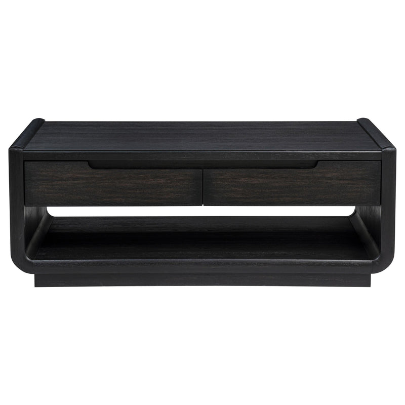 Leandro 3-piece Wood Coffee and End Table Set Burnished Black - 704638-S3