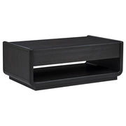 Leandro 3-piece Wood Coffee and End Table Set Burnished Black - 704638-S3