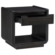Leandro 3-piece Wood Coffee and End Table Set Burnished Black - 704638-S3