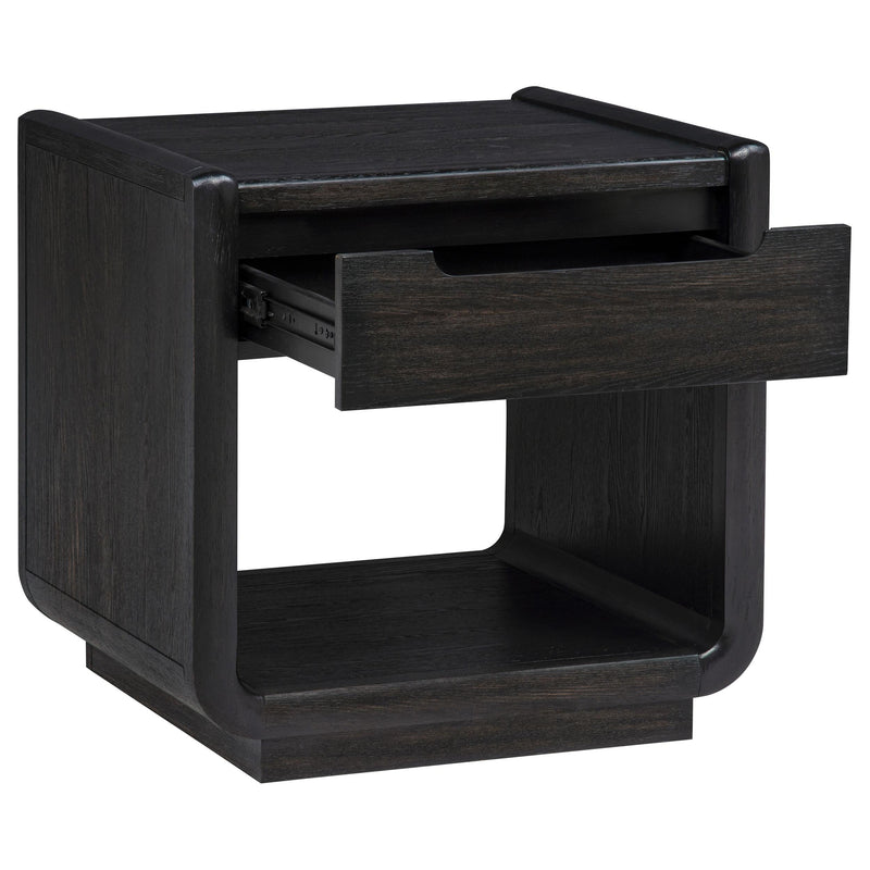 Leandro 3-piece Wood Coffee and End Table Set Burnished Black - 704638-S3