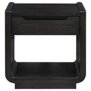 Leandro 3-piece Wood Coffee and End Table Set Burnished Black - 704638-S3