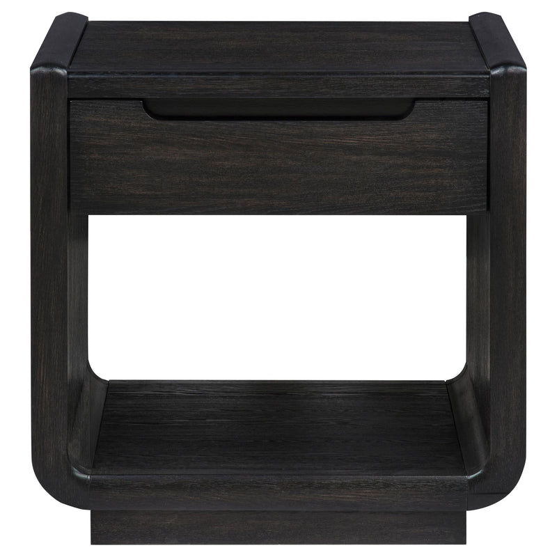 Leandro 3-piece Wood Coffee and End Table Set Burnished Black - 704638-S3