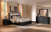 Leandro 4-piece California King Bedroom Set Burnished Black - 222491KW-S4