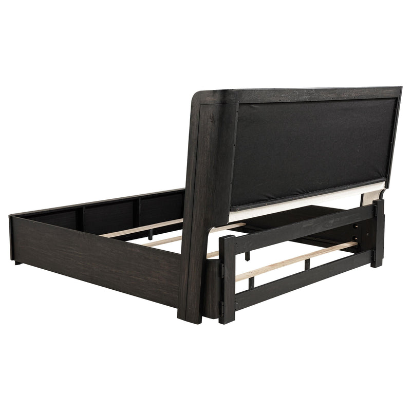 Leandro 4-piece California King Bedroom Set Burnished Black - 222491KW-S4