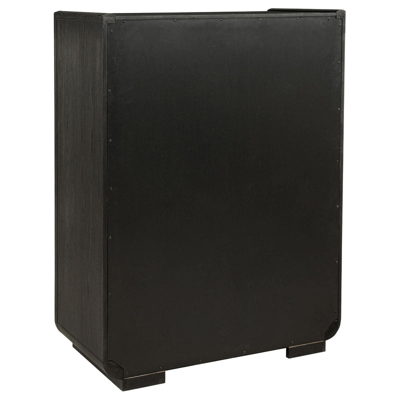 Leandro 5-piece California King Bedroom Set Burnished Black - 222491KW-S5