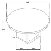 Leandro 5-piece Round Dining Table Set Burnished Black - 115390-S5