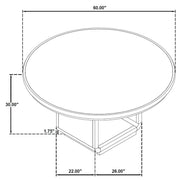 Leandro 5-piece Round Dining Table Set Burnished Black - 115390-S5A