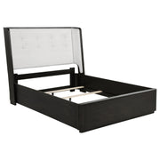 Leandro 55-inch Queen Wingback Bed Burnished Black - 222491Q
