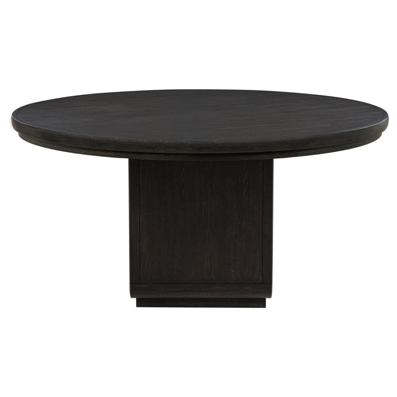 Leandro 7-piece Round Dining Table Set Burnished Black - 115390-S7A